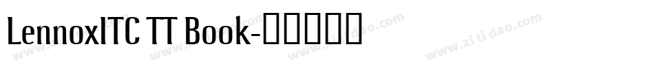 LennoxITC TT Book字体转换